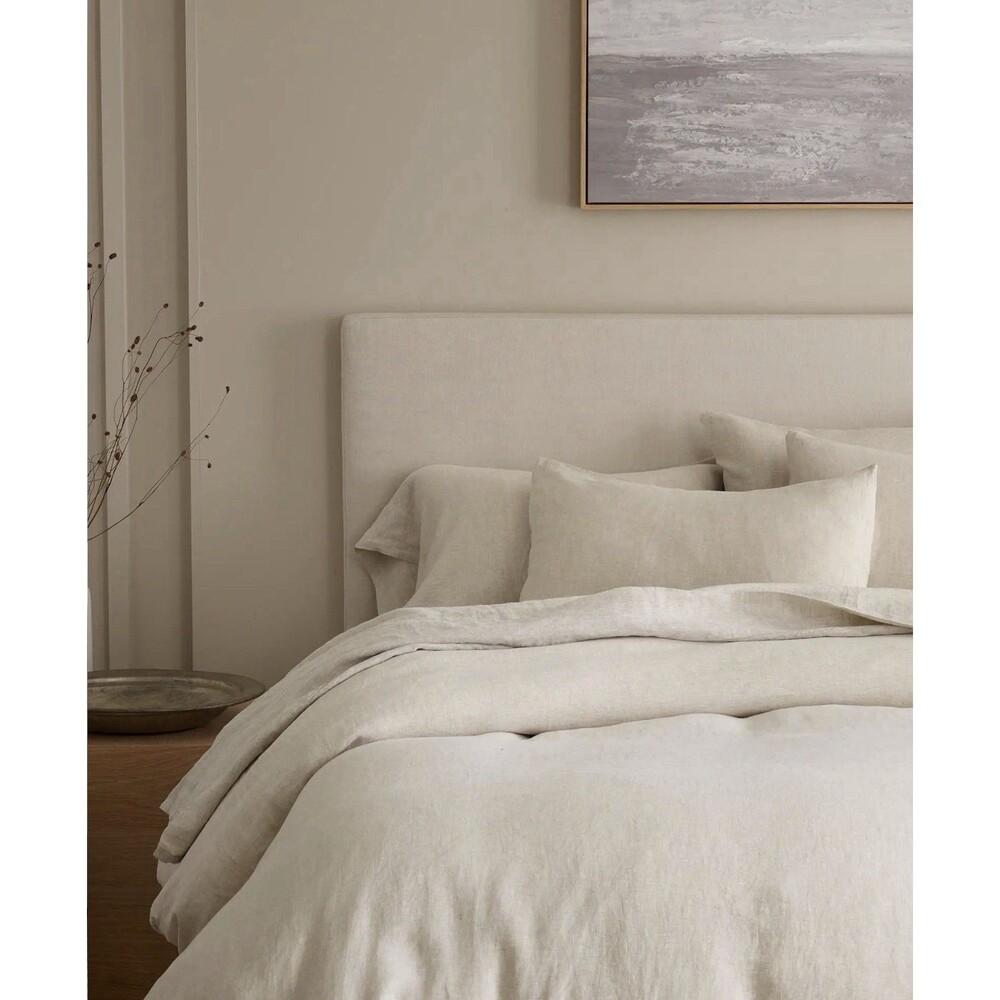 Quince European Linen Duvet Cover SET King Natural Chambray Sold Out In Stores